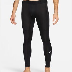NWT Nike Pro Black Men's Dri-FIT Fitness Tights, Size Medium